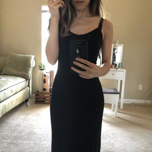 American Apparel Black Jersey Cotton Maxi Dress XS